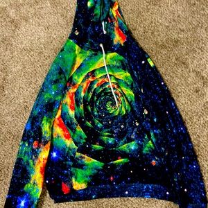Cosmic rose hoodie-pullover